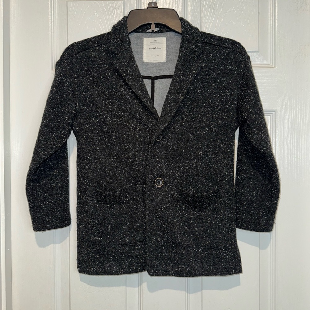Zara Charcoal Gray Knit Jacket. Size 9
